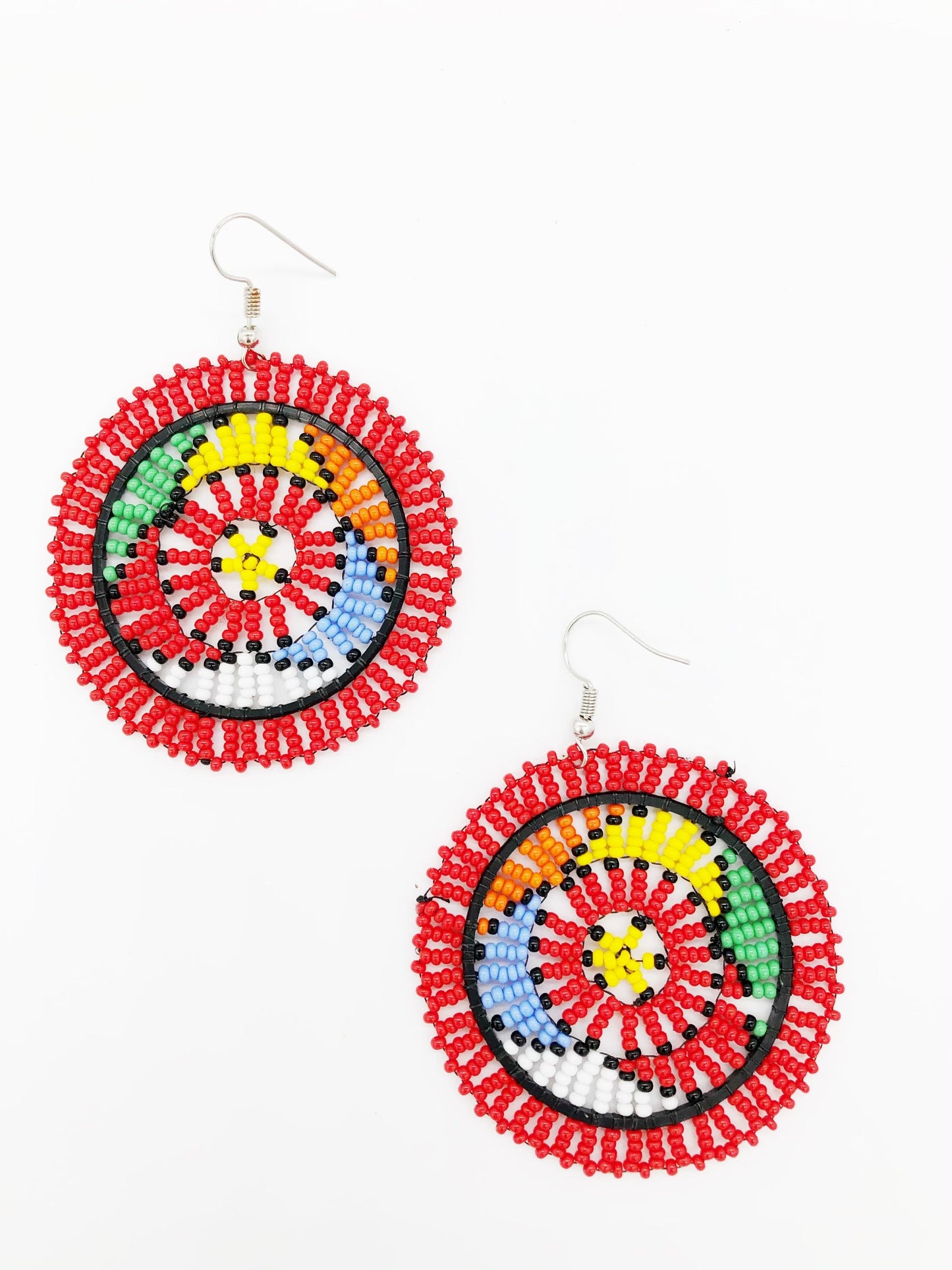 Large Nova Earrings- Red