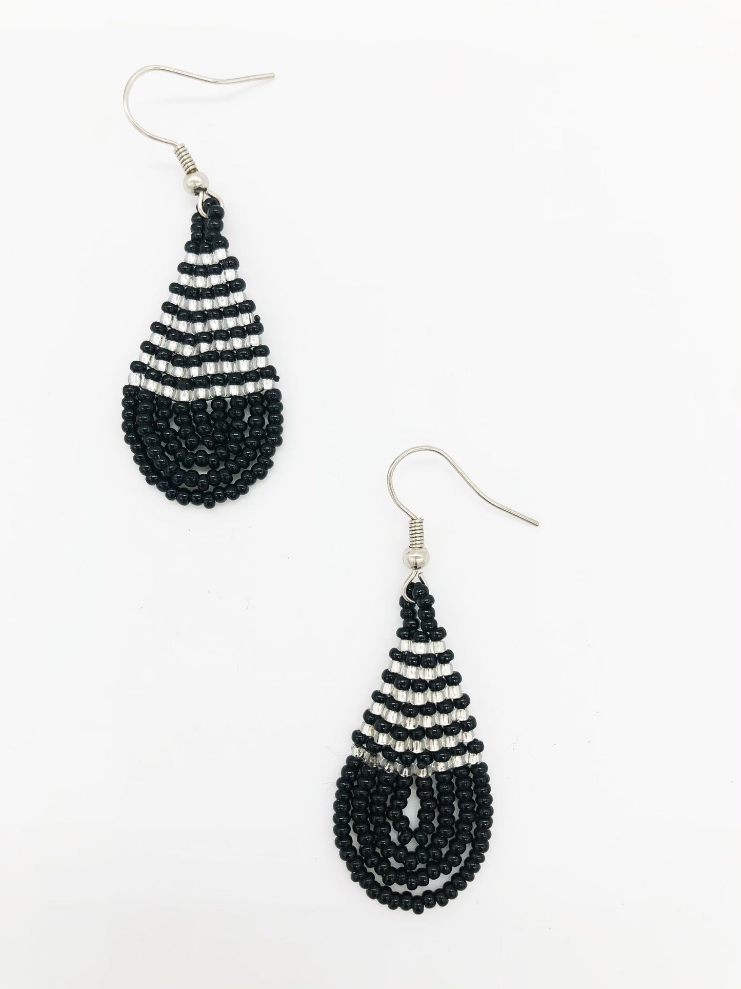 Small Caswell Earrings- Black/White