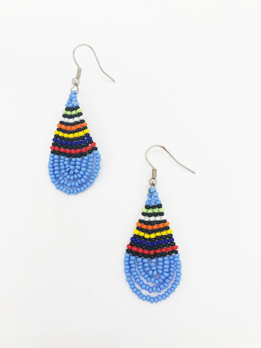 Small Caswell Earrings- Light Blue