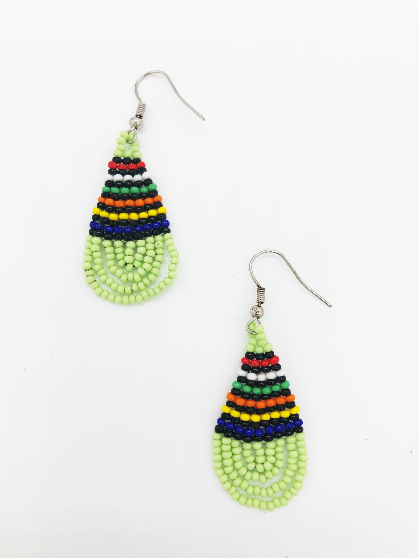 Small Caswell Earrings- Lime Green