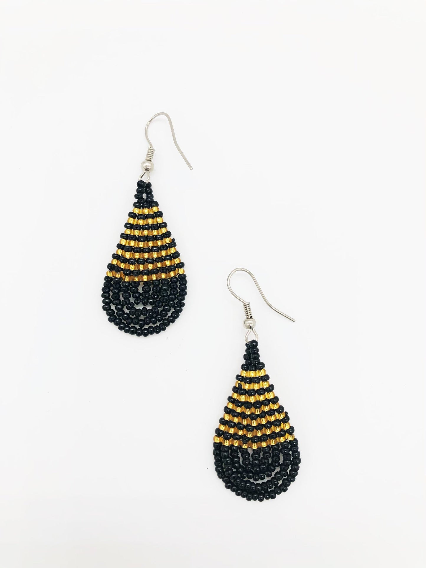 Small Caswell Earrings- Black/Gold