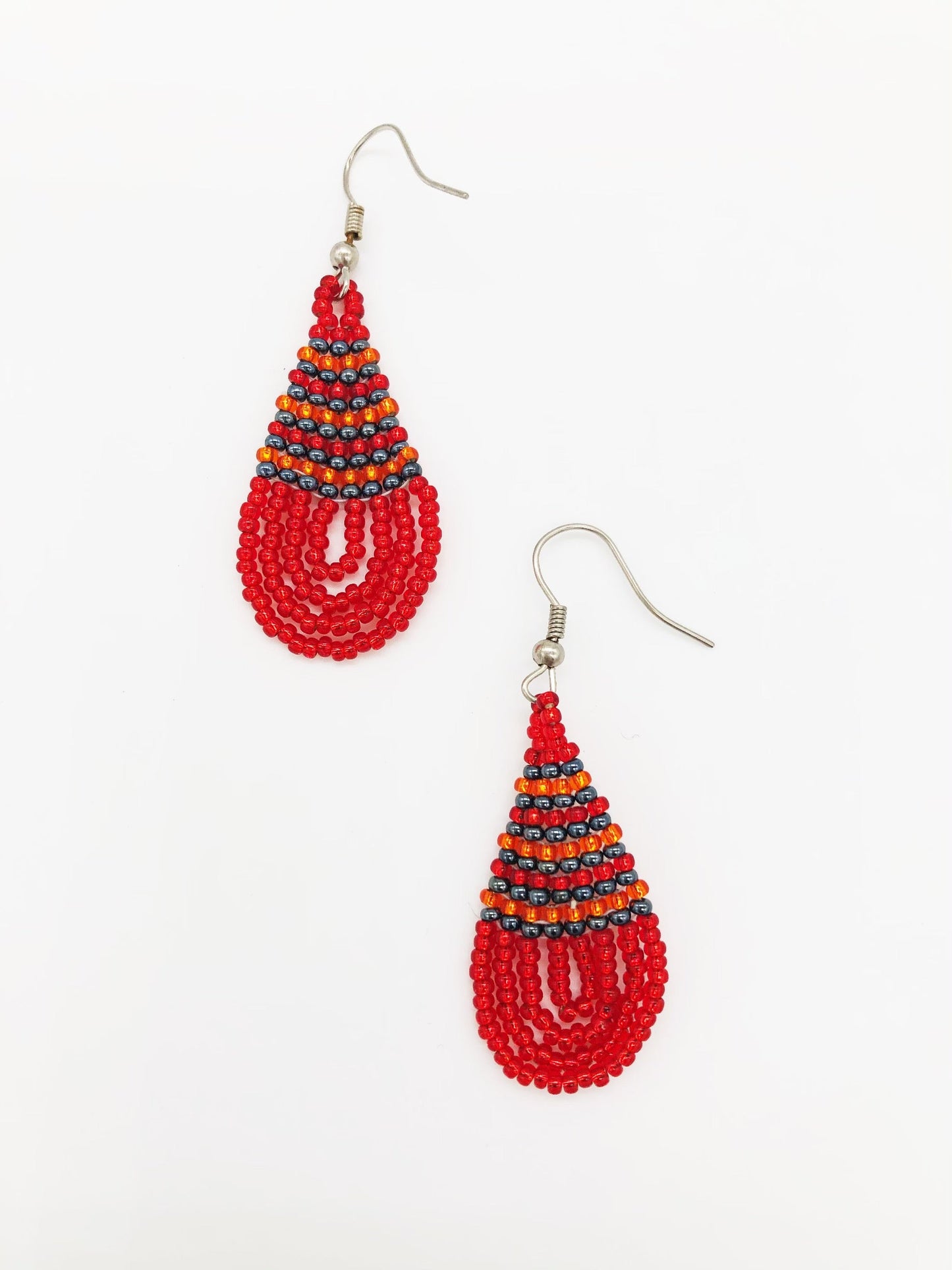 Small Caswell Earrings- Red