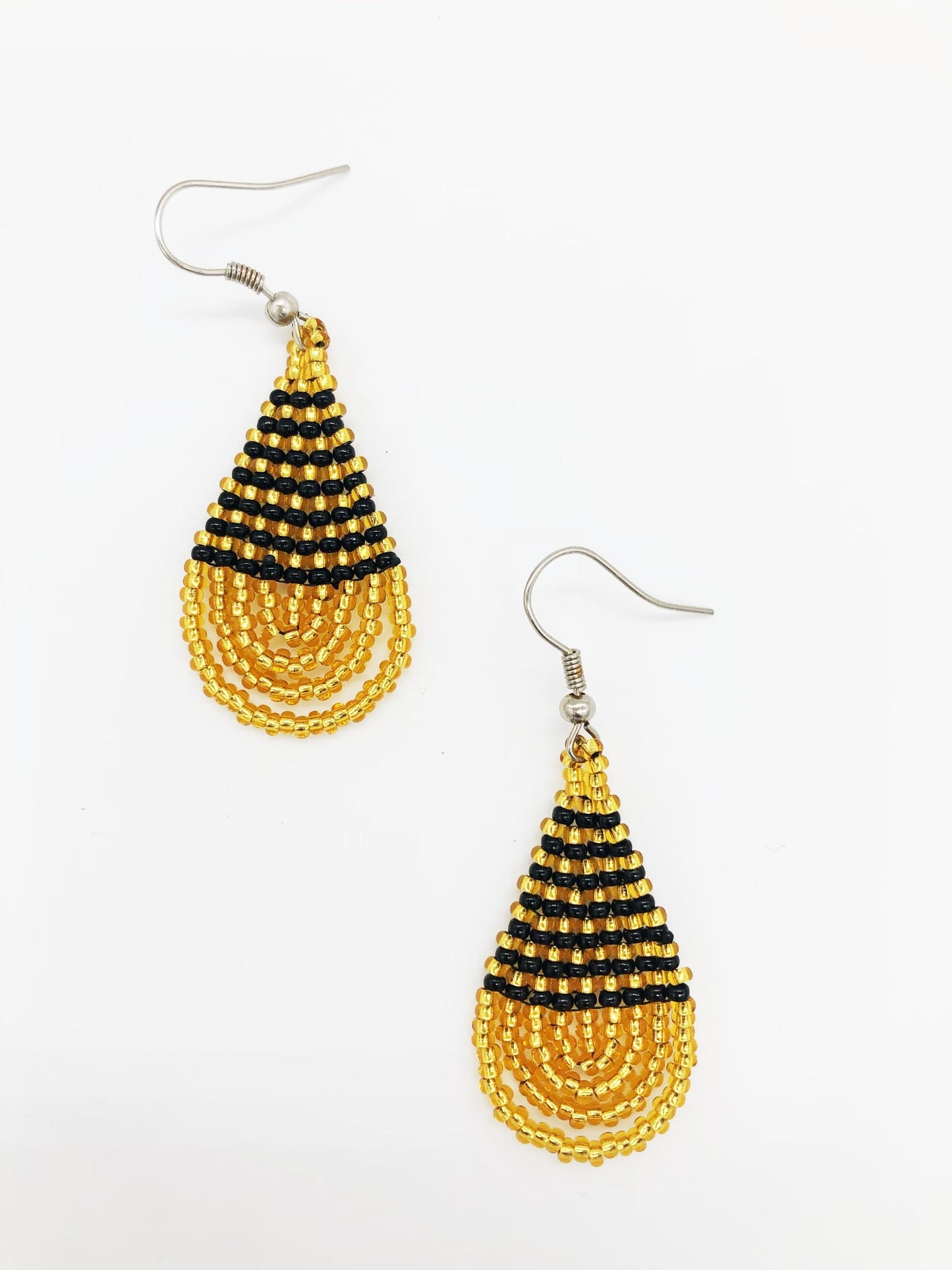 Small Caswell Earrings- Gold/Black