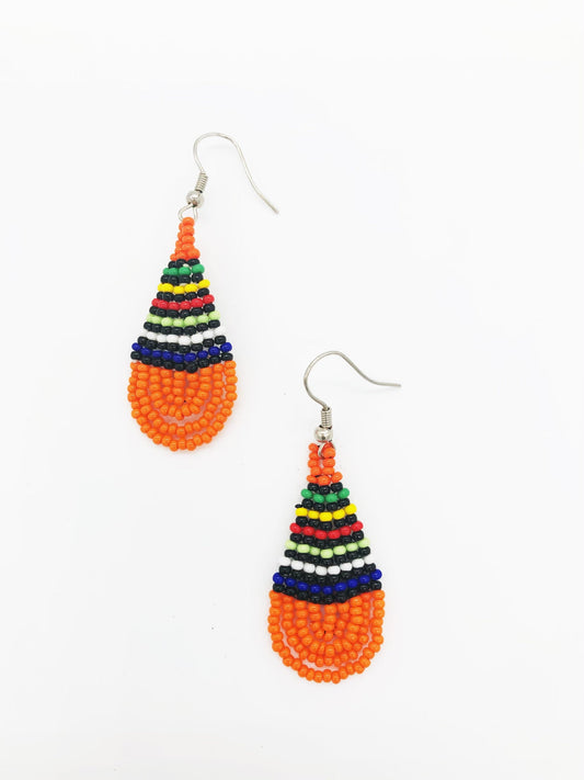 Small Caswell Earrings- Orange