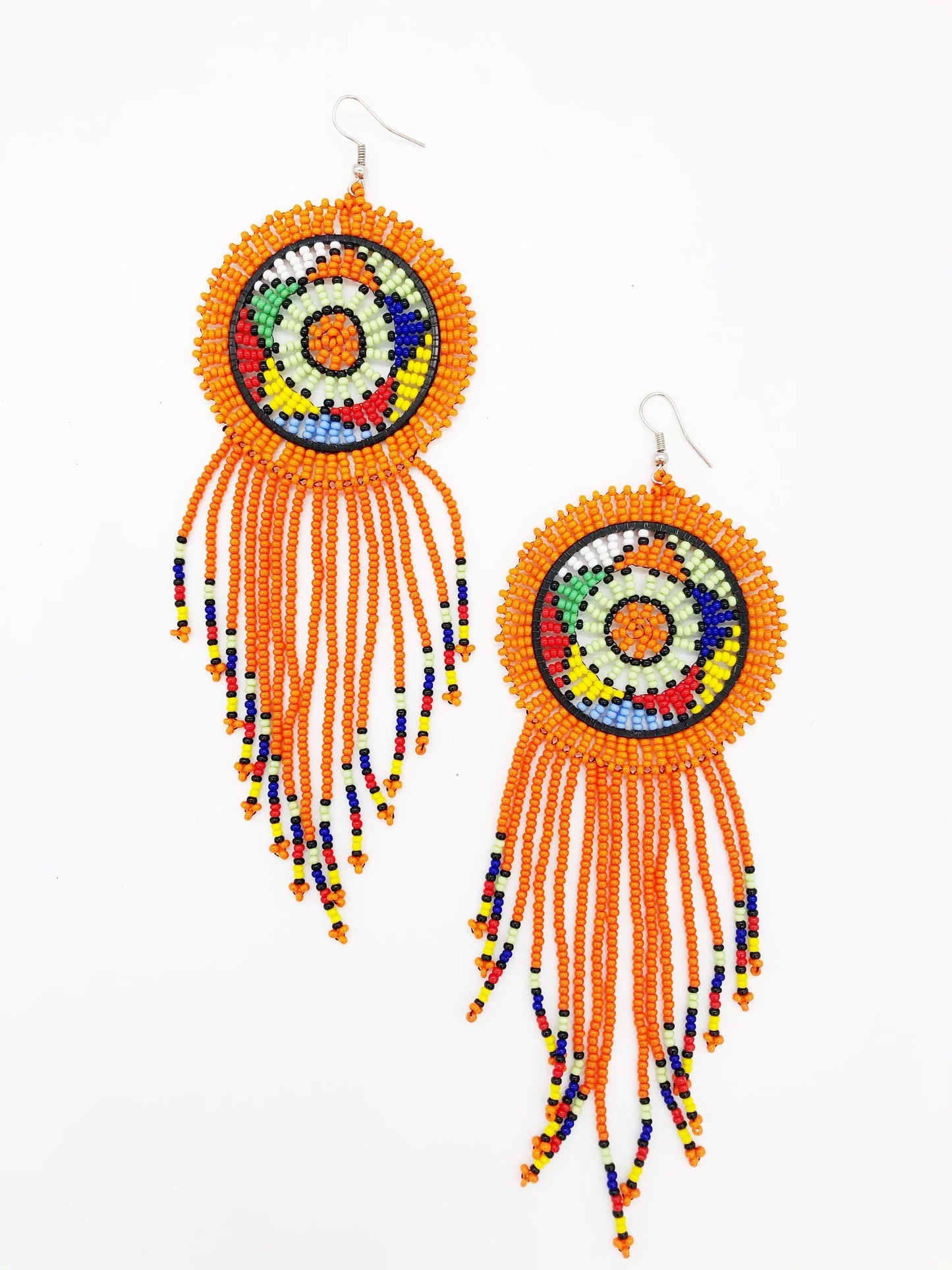 Large Super Nova Earrings- Orange