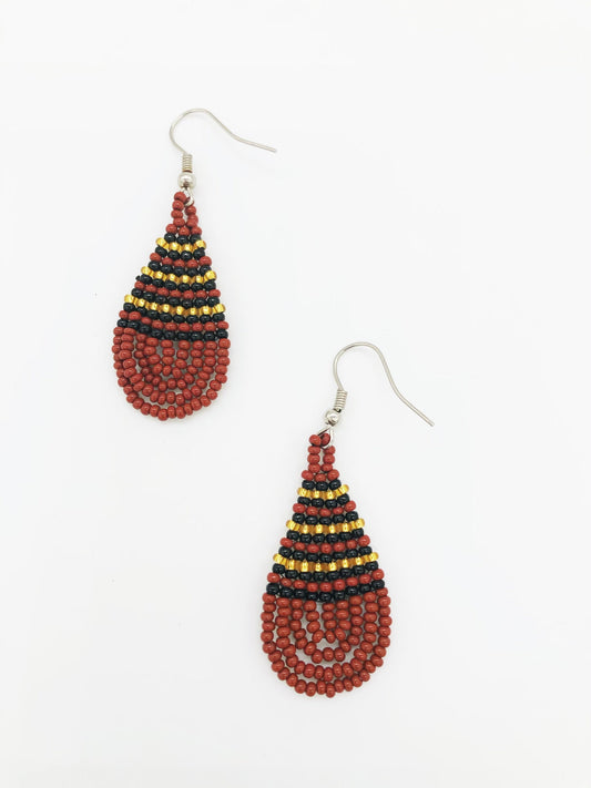 Small Caswell Earrings- Brown