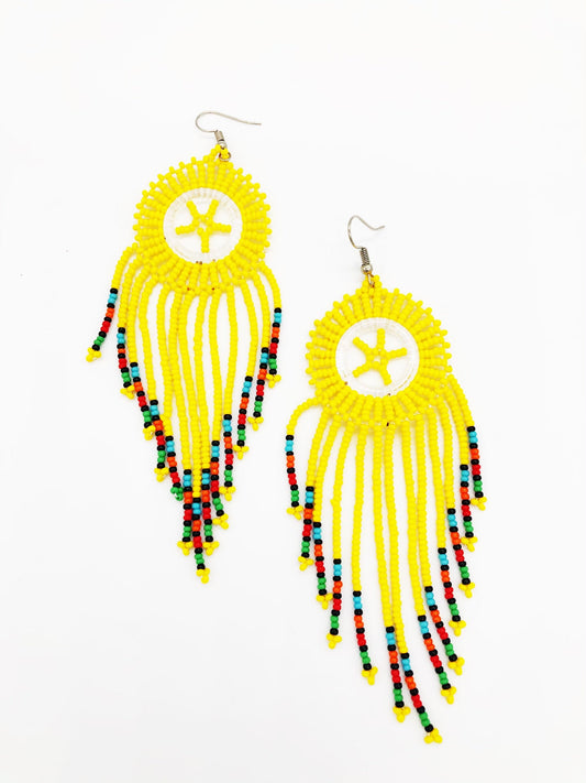 Medium Super Nova Earrings- Yellow