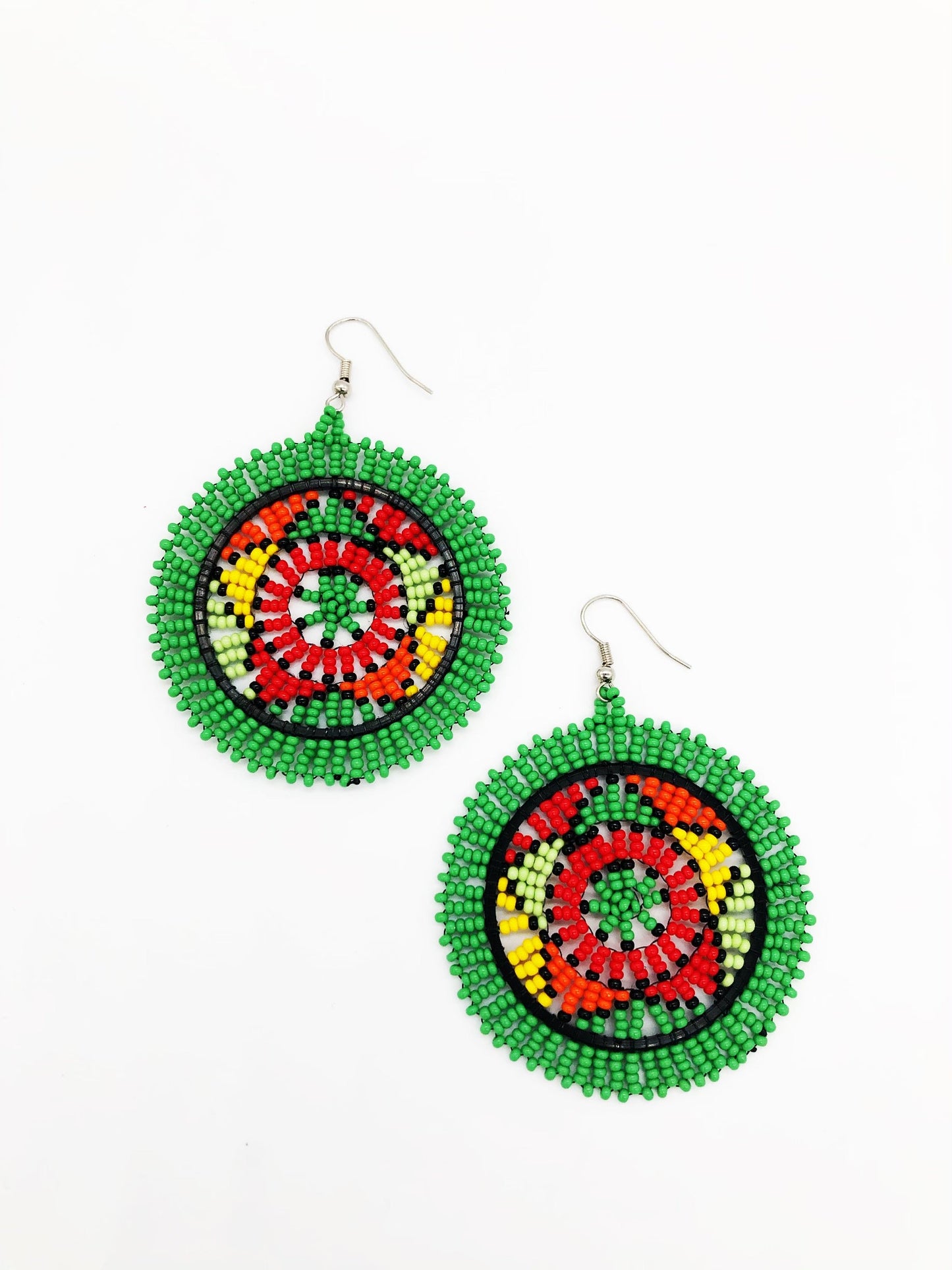 Large Nova Earrings- Green