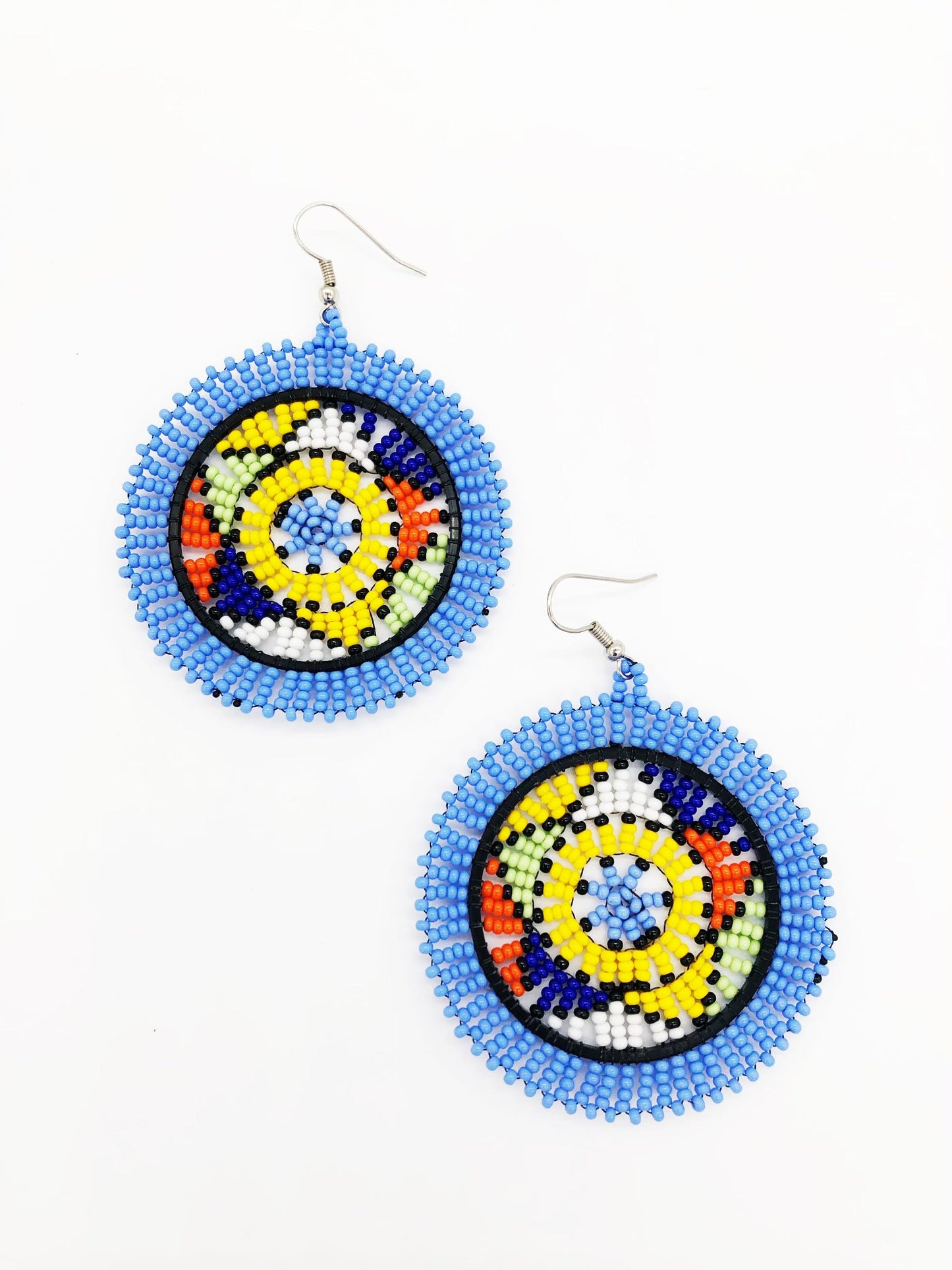 Large Nova Earrings- Light Blue