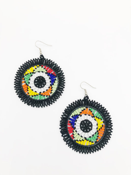 Large Nova Earrings-Black